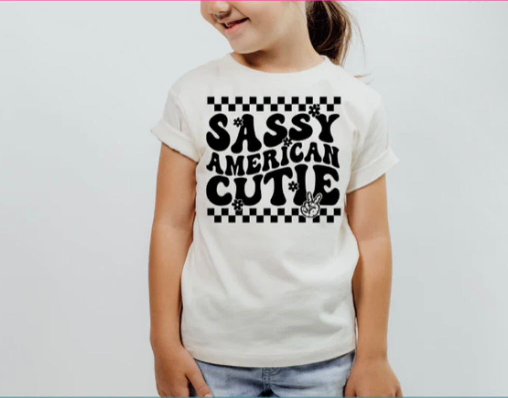 Kids “Sassy American Cutie” Graphic Tee