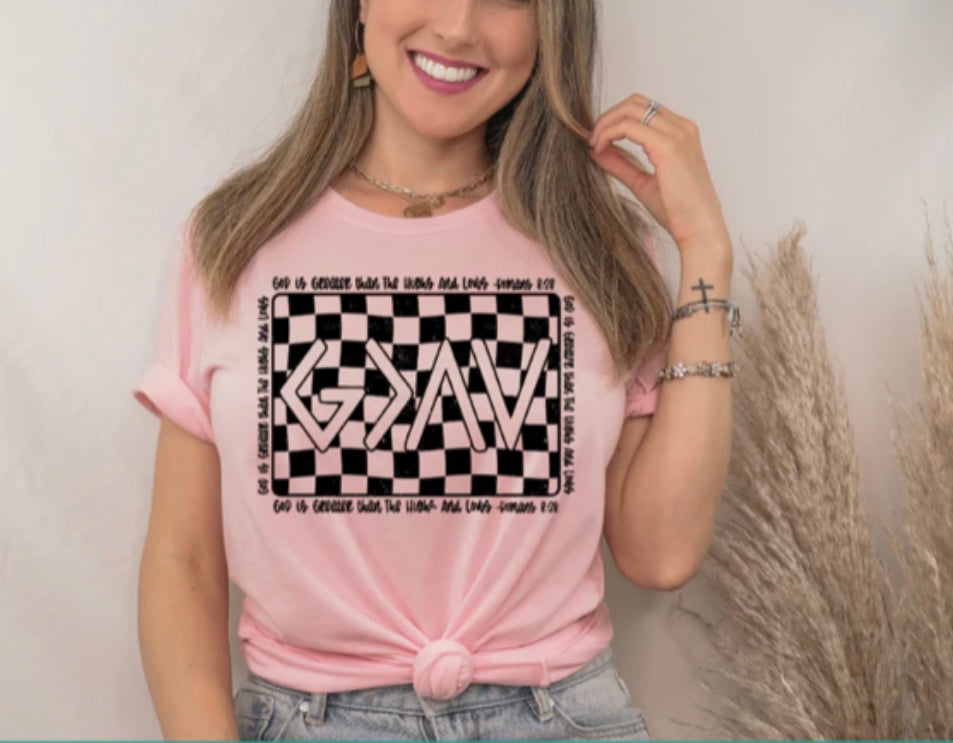 God is Greater than the highs and lows” Graphic Tee