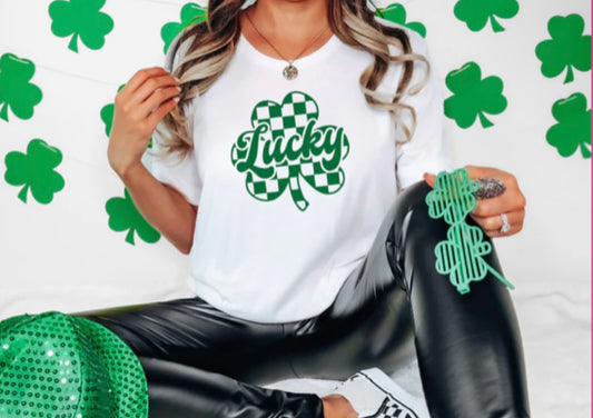 “Lucky Checkered Clover”