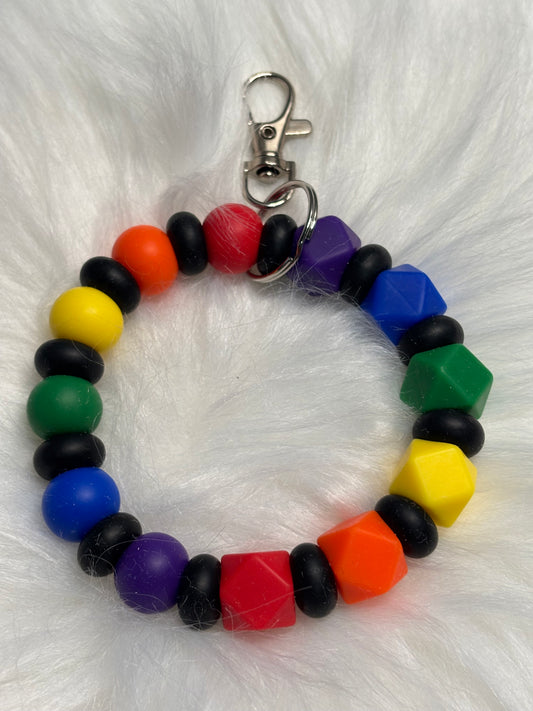 Rainbow Wristlet Keychain
