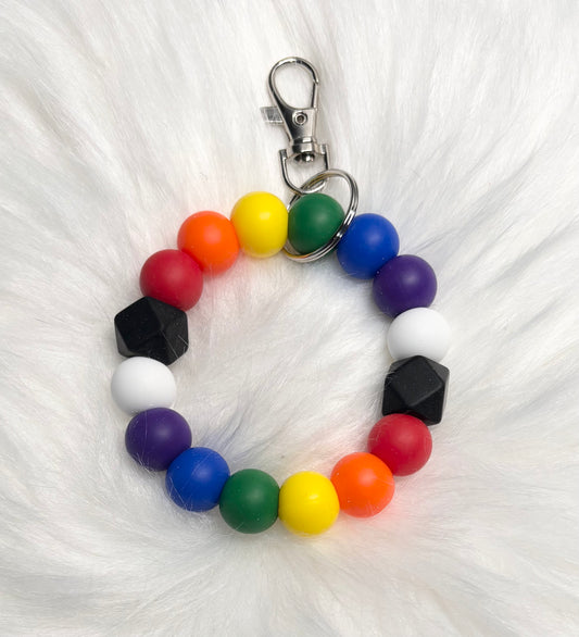 Rainbow Wristlet Keychain